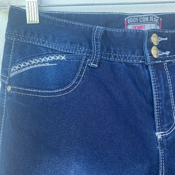 Body Con Jeans Amethyst Women Jeans Size 7 Blue Sk - Picture 2 of 6
